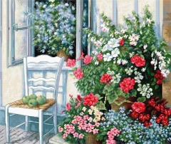 Luca-S Stickpackung - Terrace with Flowers (Ausverkauf)
