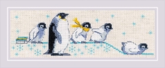 Riolis Stickpackung - Penguins 24x8 cm