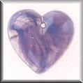 Mill Hill Glass Treasures 12101 - Large Quartz Heart Purple