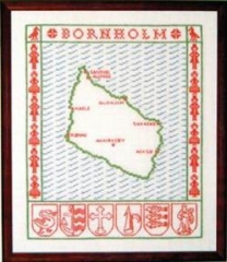 Fremme Stickpackung - Landkarte Bornholm 25x22 cm