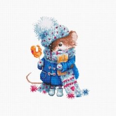 Stickpackung Luca-S - Christmas Mouse 21x16 cm
