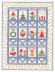 Fremme Stickpackung - Weihnachtsfenster 15,5x20,5 cm