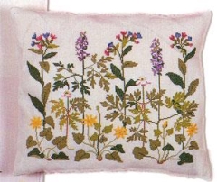 Stickpackung Haandarbejdets Fremme - Kissen Wildblumen 34x39 cm