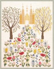 Haandarbejdets Fremme - Schloß mit Blumen
