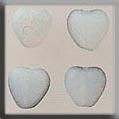 Mill Hill Glass Treasures 12090 - Medium Channeled Heart Matte Opal
