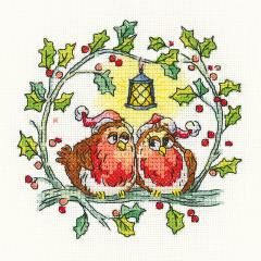 Heritage Crafts Stickpackung - Christmas Robins