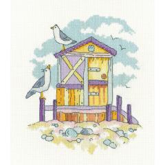 Heritage Crafts Stickpackung - Yellow Beach Hut