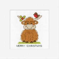Heritage Crafts - Passepartoutkarte Highland Robin & Holly