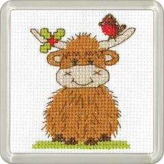 Heritage Crafts - Untersetzer Highland Robin & Holly