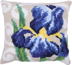 Stickpackung Needleart World - Kreuzstichkissen Blue Iris