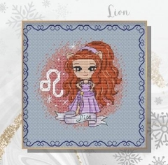 Stickvorlage Les Petites Croix De Lucie - Zodiacal Princess 7 Leo