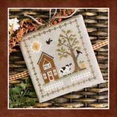 Stickvorlage Little House Needleworks - Fall On The Farm 6 - With A Moo Moo Here 