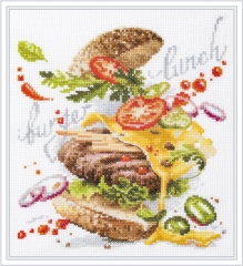 Magic Needle - Stickbild Burger Lunch