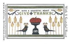 Stickvorlage Artful Offerings - With A Grateful Heart
