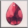 Mill Hill Glass Treasures 12001 - Marbled Teardrop Garnet