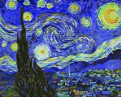 Stickpackung Needleart World - Die Sternennacht nach van Gogh 41x33 cm