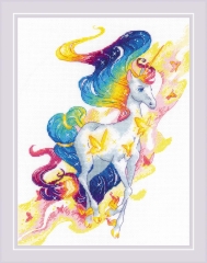 Riolis Stickpackung - Fairy Unicorn 24x30 cm
