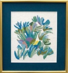 Fremme Stickpackung - Blaue Flora 27x33 cm