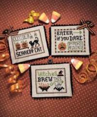 Stickvorlage Scissor Tail Designs - Halloween Party Signs