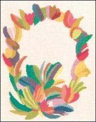 Fremme Stickpackung - Blumenrahmen 30x40 cm