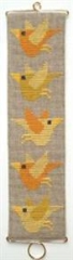 Fremme Stickpackung - Band Vögel gelb 9x24 cm