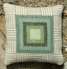 Fremme Stickpackung - Nadelkissen Quadrat grün 10x10 cm