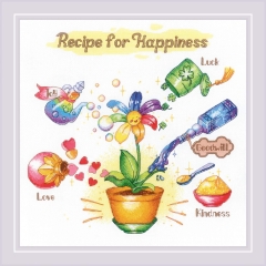 Riolis Stickpackung - Recipe for Happiness 30x30 cm