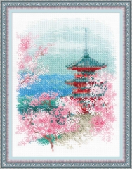 Riolis - Stickbild Sakura Pagoda