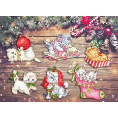 Leti Stitch - Christmas Kitties Ornaments incl. Embellishments (Stickvorlage)