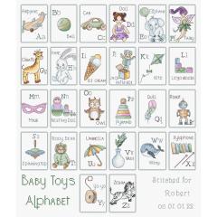 Leti Stitch Stickpackung - Baby Toys Alphabet 38x33 cm