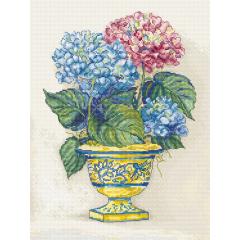 Leti Stitch Stickpackung - Hydrangea Blooms 30x22 cm