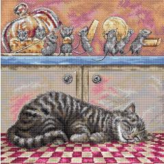 Leti Stitch Stickpackung - When the Cat Sleeps 27x27 cm