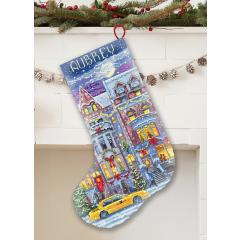 Leti Stitch Stickpackung - Winter Townhouse Stocking