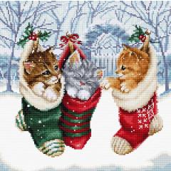 Leti Stitch Stickpackung - Snowy Kitties