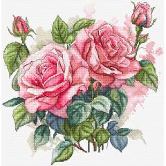 Leti Stitch Stickpackung - Pink Bloom
