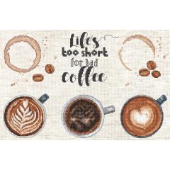 Leti Stitch Stickpackung - Life’s too short for a bad coffee