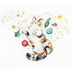 Leti Stitch Stickpackung - Cat’s Happiness 15x11 cm