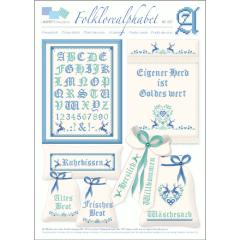 Stickvorlage Lindner's Kreuzstiche - Folklorealphabet eisig