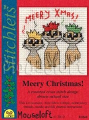 Stickpackung Mouseloft - Meery Christmas! mit Passepartoutkarte