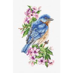 Stickpackung Luca-S - Blue Bird on the branch 10x17 cm