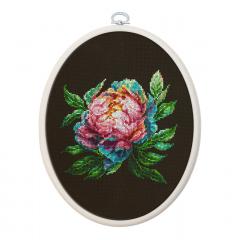 Luca-S Stickpackung - Abalone Pearl Peony mit Stickring