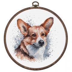 Luca-S Stickpackung - Welsh Corgi mit Stickring