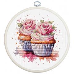Luca-S Stickpackung - The Cupcakes incl. Stickring 12x12 cm
