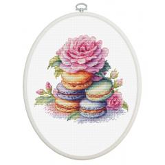 Luca-S Stickpackung - French Macarons incl. Stickring 16x15 cm