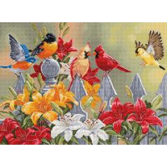 Luca-S Stickpackung - Backyard Birds with Daylilies
