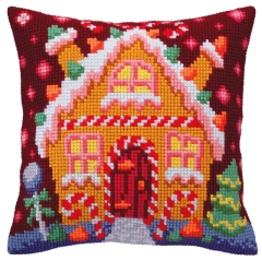 Kreuzstichkissen Collection dArt - Gingerbread Lodge