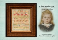 Stickvorlage Hands Across The Sea Samplers - Ellen Barber 1895 Home Sweet Home
