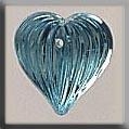 Mill Hill Glass Treasures 12069 - Medium Fluted Heart Aqua