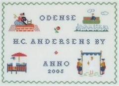 Fremme Stickpackung - Mustertuch Hans Christian Andersen 20x28 cm