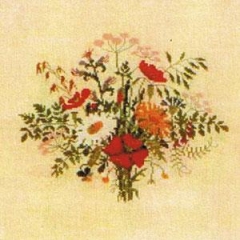 Haandarbejdets Fremme - Kissen Blumenstrauß